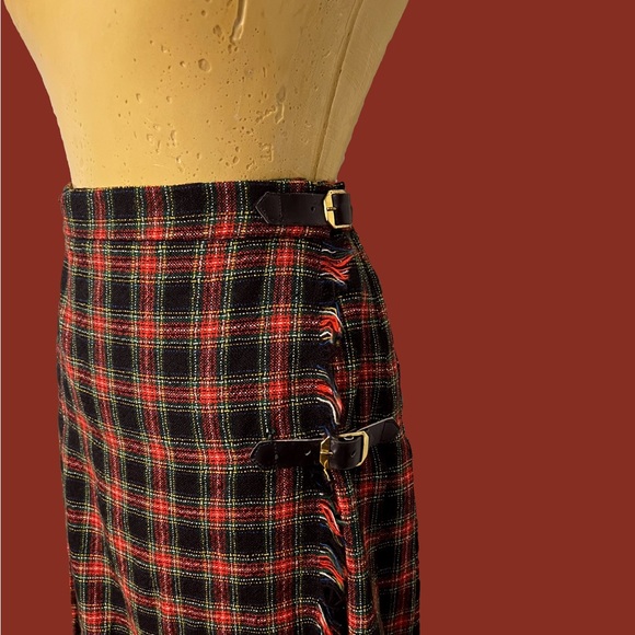 🍒▪️Vintage Plaid A-Line Midi Skirt▪️🍒 - Picture 3 of 6